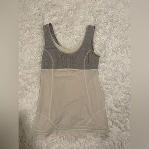 Striped Gray and Cream Tank Top